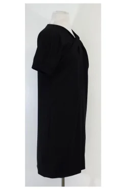 Magaschoni - Black Short Sleeve Shift Dress Sz M
