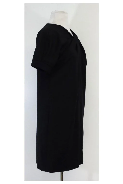 Magaschoni - Black Short Sleeve Shift Dress Sz M