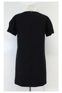 Magaschoni - Black Short Sleeve Shift Dress Sz M
