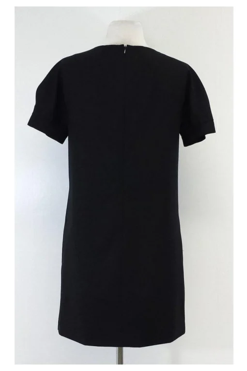 Magaschoni - Black Short Sleeve Shift Dress Sz M