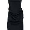 Magaschoni - Black Silk Ruched Sleeveless Dress Sz 2