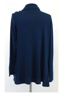 Magaschoni - Dark Teal Ruffle Open Front Cardigan Sz XS
