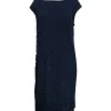 Magaschoni - Navy Laser Cut Dress Sz S