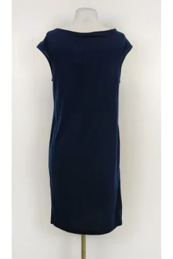 Magaschoni - Navy Laser Cut Dress Sz S