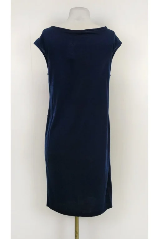 Magaschoni - Navy Laser Cut Dress Sz S