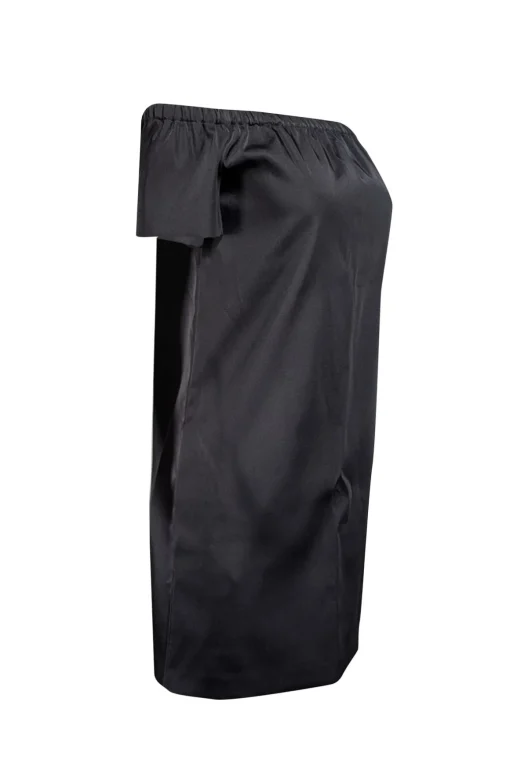 Maje - Black Satin Off The Shoulder Dress Sz 4