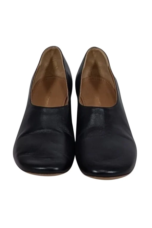 Mansur Gavriel - Black Leather Rounded Toe Low Heel Pumps Sz 9