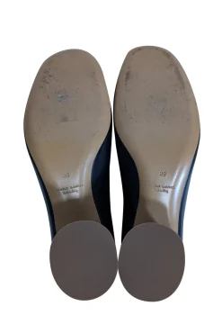 Mansur Gavriel - Black Leather Rounded Toe Low Heel Pumps Sz 9