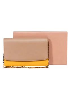 Mansur Gavriel - Tan & Yellow Leather Shoulder Bag