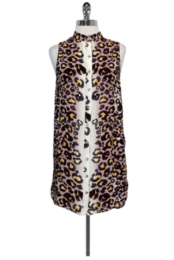 Mara Hoffman - Animal Print Shirt Dress Sz XS