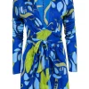 Mara Hoffman - Blue & Green Print Mini Dress Sz S