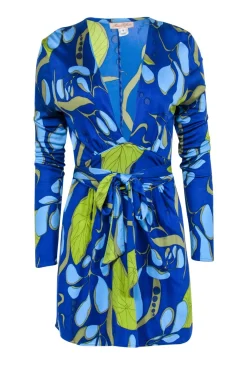 Mara Hoffman - Blue & Green Print Mini Dress Sz S