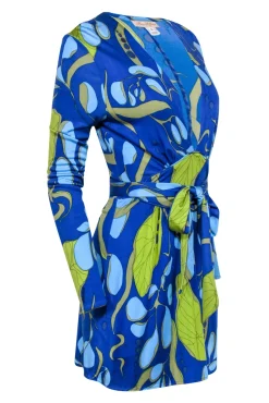 Mara Hoffman - Blue & Green Print Mini Dress Sz S