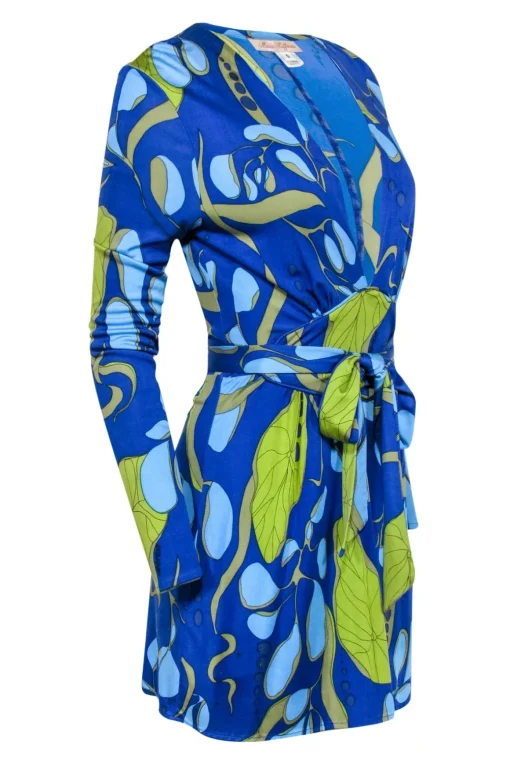 Mara Hoffman - Blue & Green Print Mini Dress Sz S
