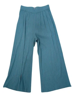 Mara Hoffman Swim - Turquoise & Beige Striped Cotton Gauze Pants Sz M