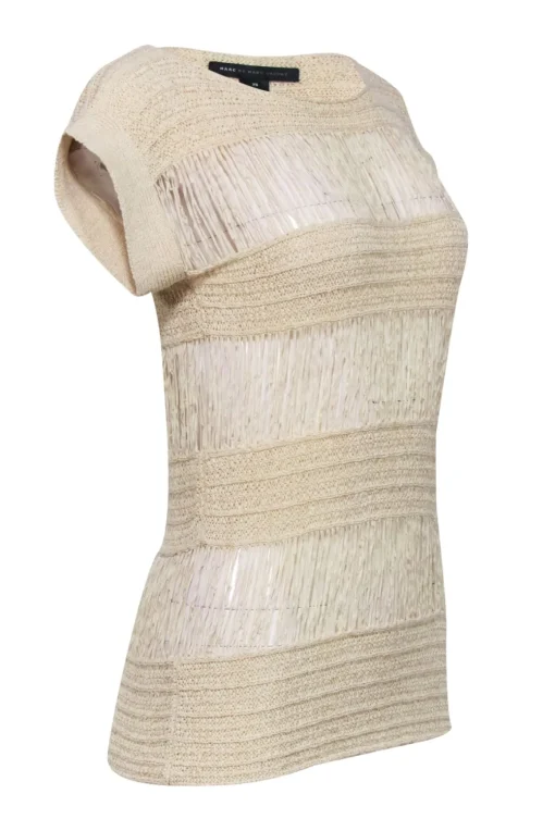 Marc by Marc Jacobs - Beige Short Sleeve Knit Top Sz XS