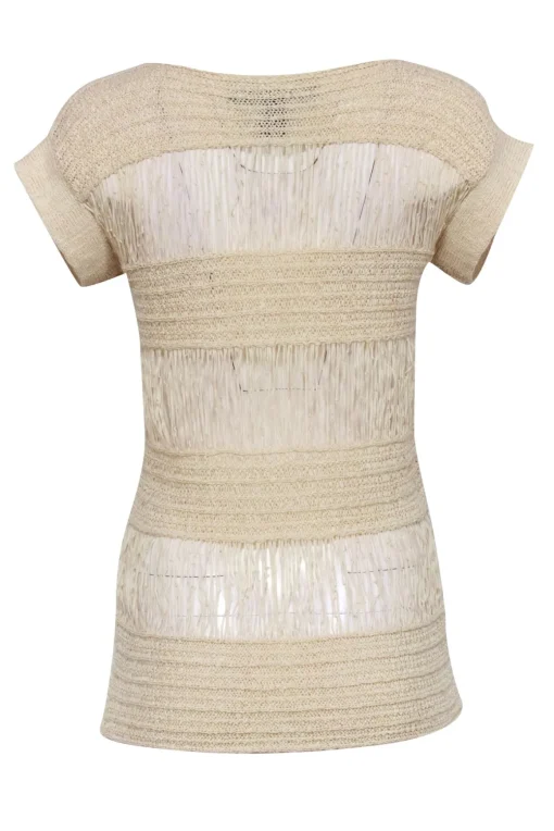 Marc by Marc Jacobs - Beige Short Sleeve Knit Top Sz XS