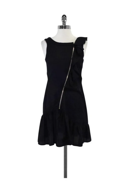 Marc by Marc Jacobs - Black Bubble Print Zip Dress Sz 2
