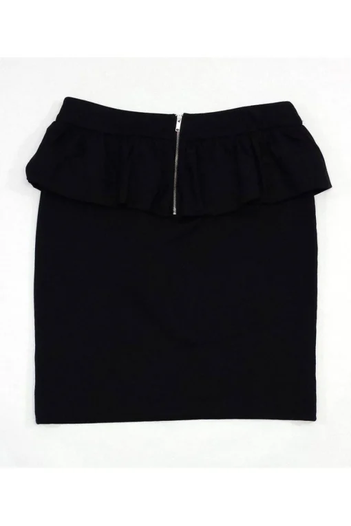 Marc by Marc Jacobs - Black Cotton Blend Peplum Skirt Sz M