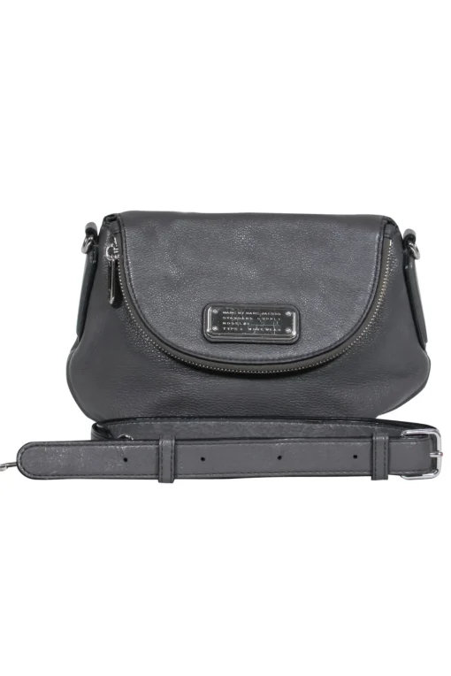 Marc by Marc Jacobs - Gray Leather Flap Crossbody Bag