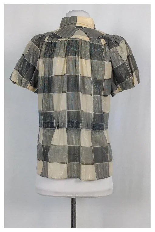 Marc by Marc Jacobs - Metallic Plaid Top Sz 6