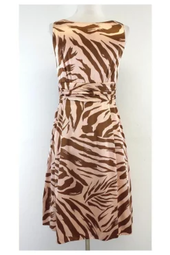 Marc by Marc Jacobs - Pink & Brown Animal Print Dress Sz 8