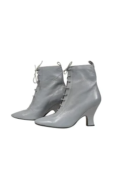 Marc Jacobs - Baby Blue Leather Victorian Style Short Boots Sz 10