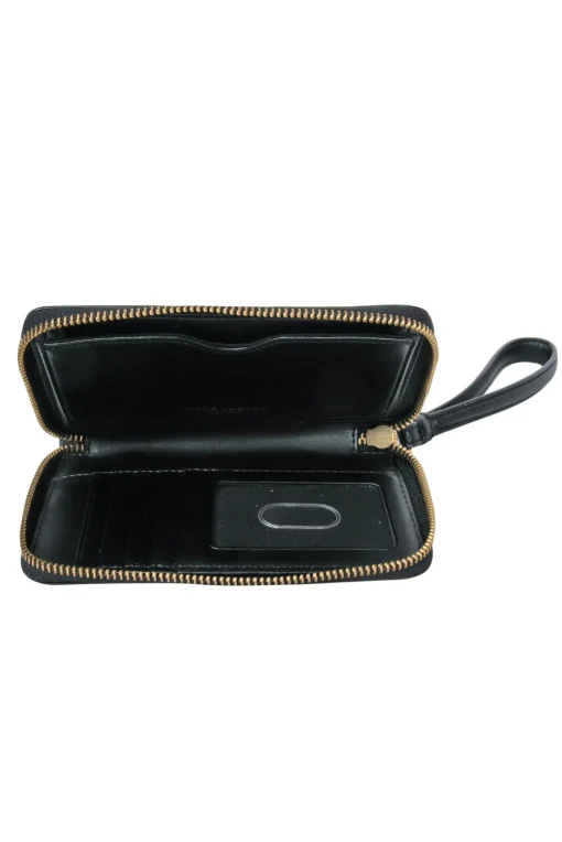 Marc Jacobs - Black Textured Leather Wristlet Wallet