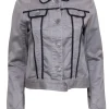 Marc Jacobs - Grey w/ Navy Trim Button Front Jacket Sz M
