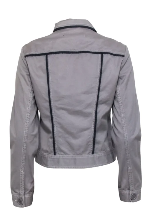 Marc Jacobs - Grey w/ Navy Trim Button Front Jacket Sz M