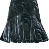 Marc Jacobs - Moss Green Flared Velvet Skirt w/ Polka Dots Sz 4