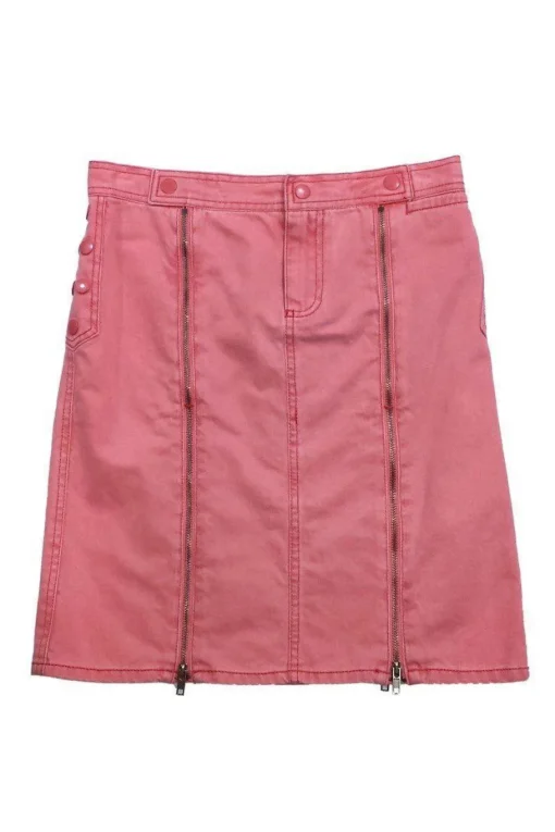 Marc Jacobs - Pink Button & Zip Cotton Skirt Sz 2