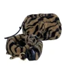 Marc Jacobs - Tan & Black Animal Print Faux Fur Snapshot Shoulder Bag