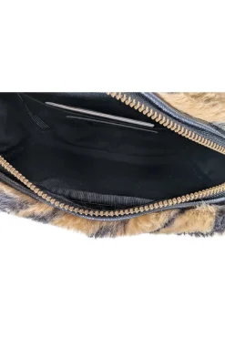 Marc Jacobs - Tan & Black Animal Print Faux Fur Snapshot Shoulder Bag