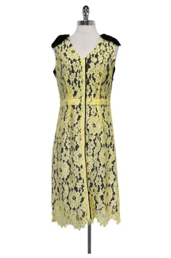 Marc Jacobs - Yellow & Black Lace Dress Sz 2