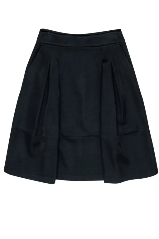Marcellamoda - Navy Midi Skirt w/ Pockets Sz L