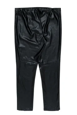 Marina Rinaldi - Black Faux Leather Skinny Trousers Sz 14