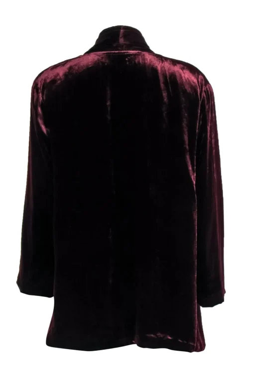 Marina Rinaldi - Bordeaux Velvet Cardigan Size L