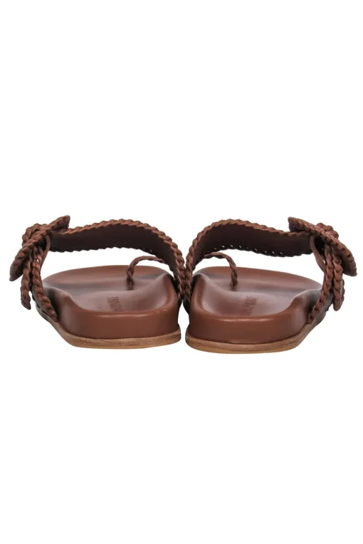 Marion Parke - Cognac Leather Sandals w/ Buckle Sz 6
