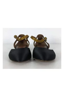 Marni - Black & Olive Satin Flats Sz 6.5