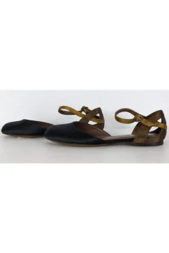 Marni - Black & Olive Satin Flats Sz 6.5
