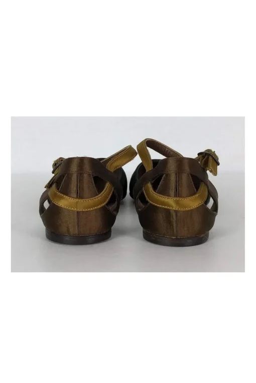 Marni - Black & Olive Satin Flats Sz 6.5