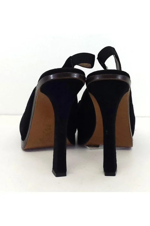 Marni - Black Suede Platform Slingback Pumps Sz 11