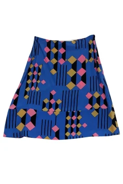 Marni - Blue & Pink Geometric Skirt Sz S