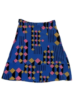 Marni - Blue & Pink Geometric Skirt Sz S