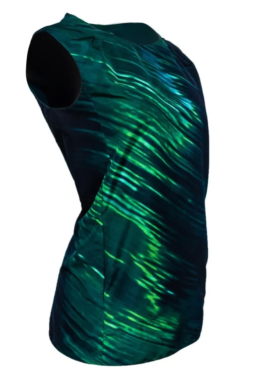 Marni - Green & Navy Sleeveless Top Sz 4