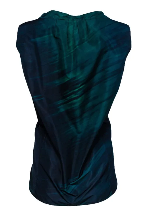 Marni - Green & Navy Sleeveless Top Sz 4
