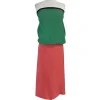 Marni - Green & Salmon Colorblock Strapless Dress Sz 4