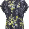 Marni - Grey & Yellow Floral Print Short Sleeve Top Sz 4