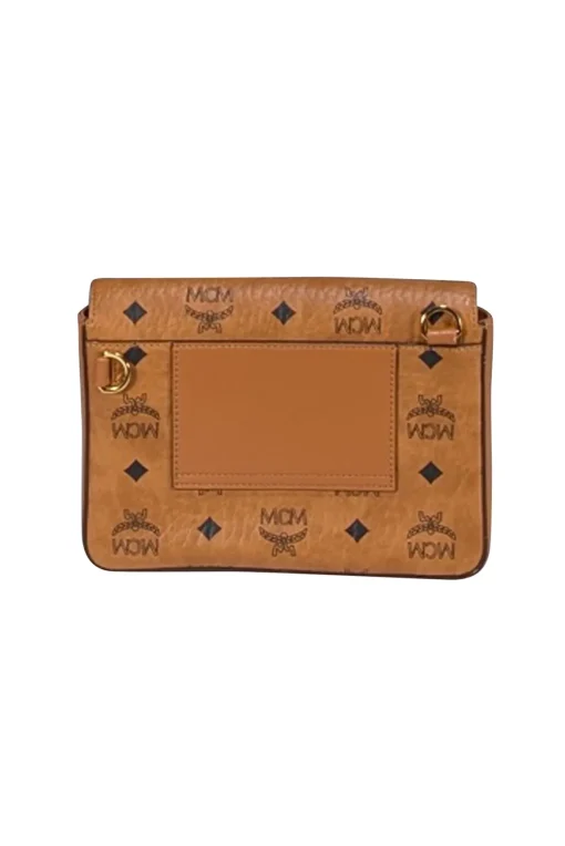 MCM - Tan & Black Monogram Mille Viestos Small Crossbody Bag